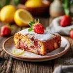 Strawberry Lemon Snack Cake