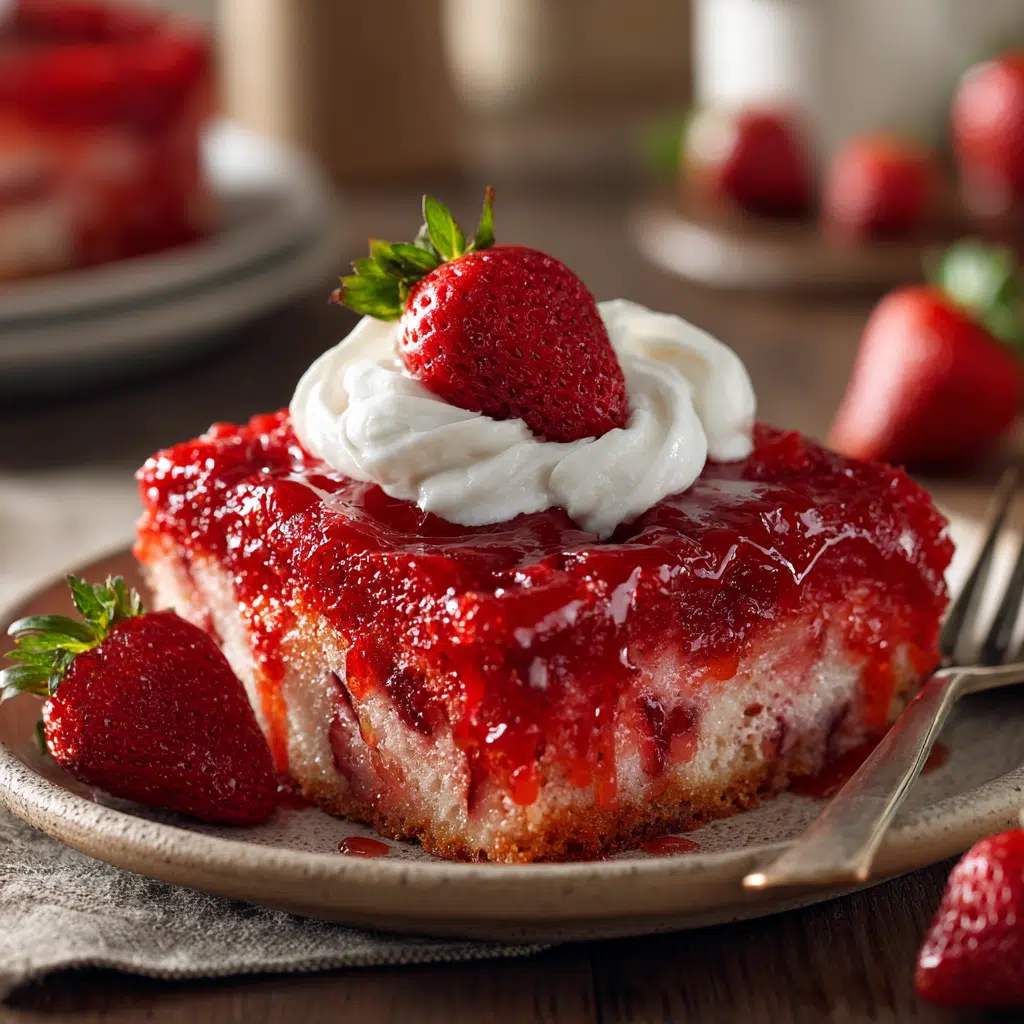 Strawberry Poke Sheet Cake