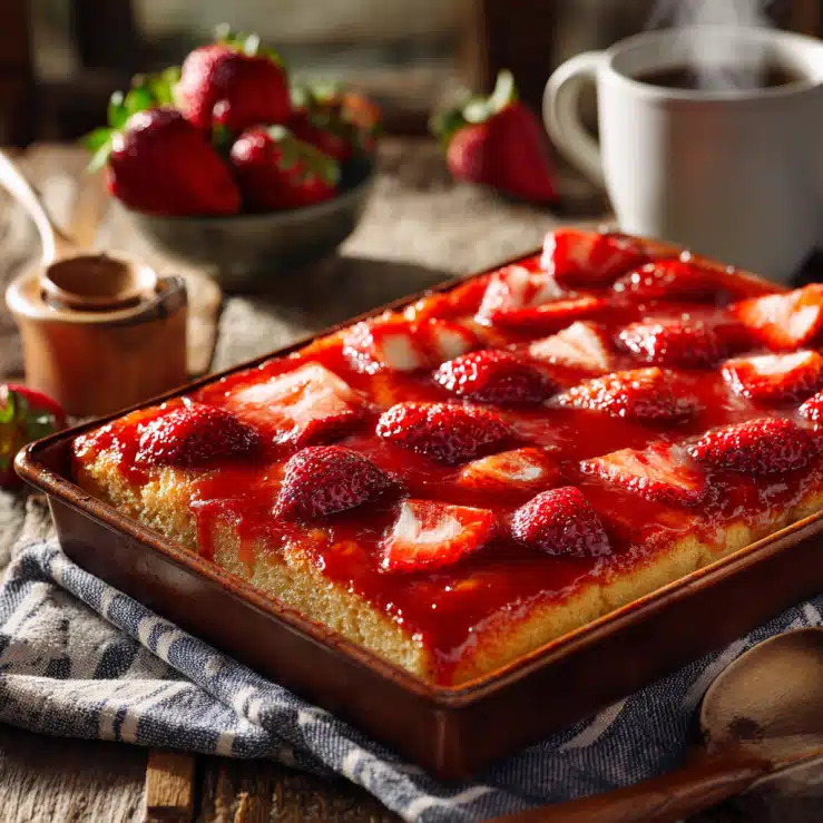 Fresh Strawberry Sheet Cake