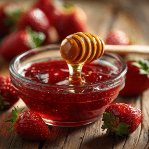 Strawberry Purée with Honey