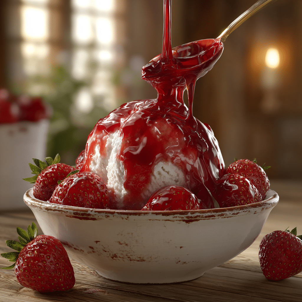Thick Strawberry Dessert Sauce