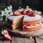 Gluten Free Vegan Strawberry Sponge Cake