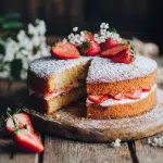 Gluten Free Vegan Strawberry Sponge Cake