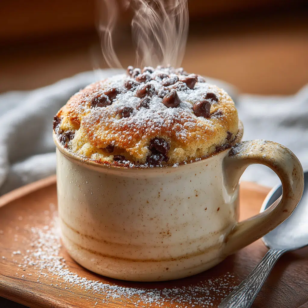 Vanilla Mug Cake with Chocolate Chips