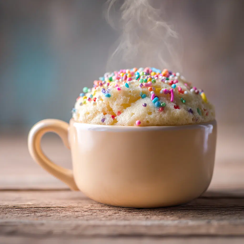 Vanilla Mug Cake with Sprinkles