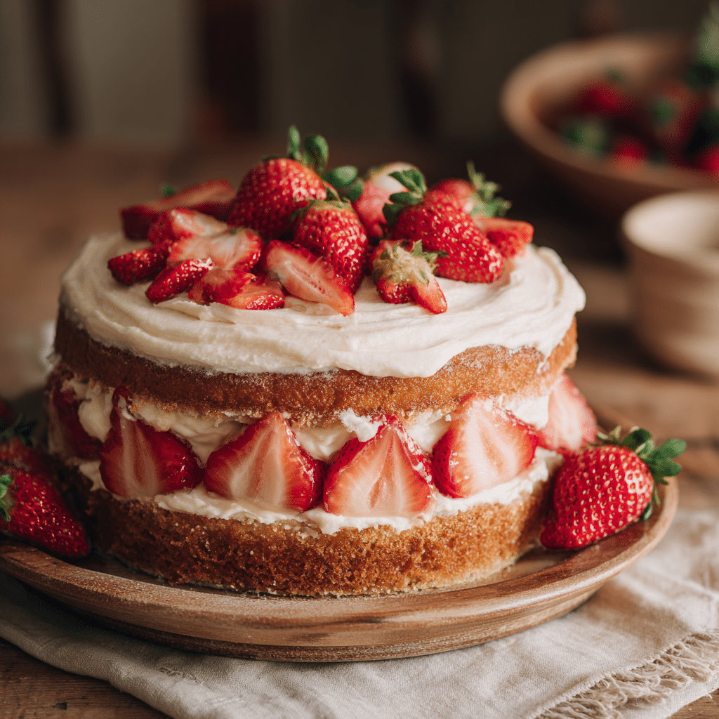 Gluten Free Strawberry Vanilla Cake