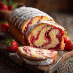 Strawberry Swirl Vanilla Cake