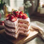Vegan Gluten Free Strawberry Layer Cake