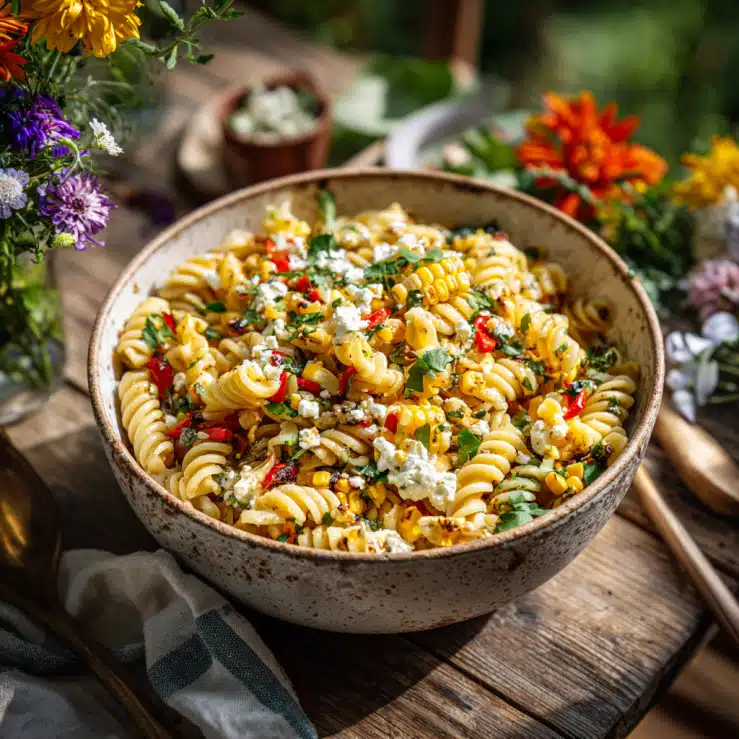 Street Corn Pasta Salad for Spring Potlucks