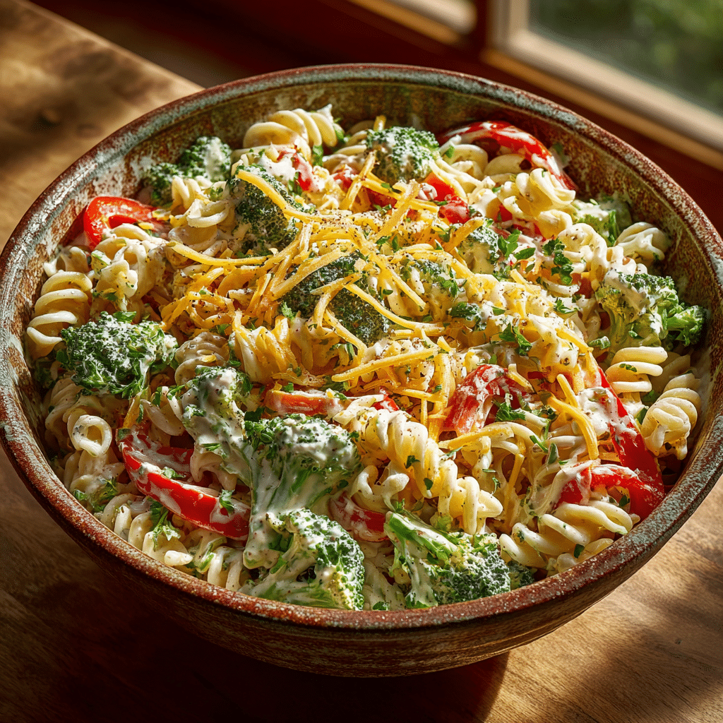 Creamy Broccoli Ranch Pasta Salad