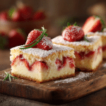 Strawberry Vanilla Cake Bars