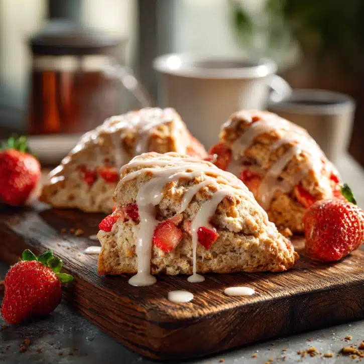 Flaky Strawberry Scones