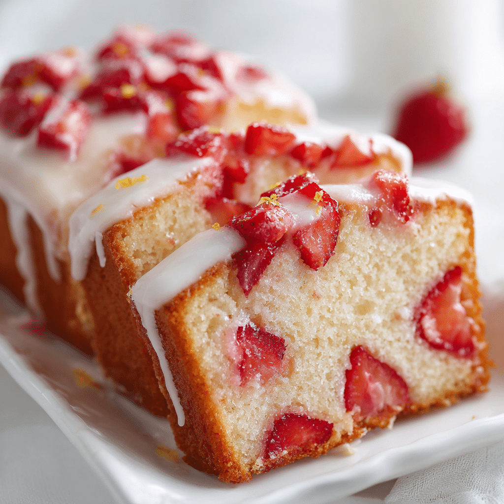 Frozen Strawberry Pound Cake