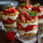 Gluten Free Strawberry Cream Dessert Cups