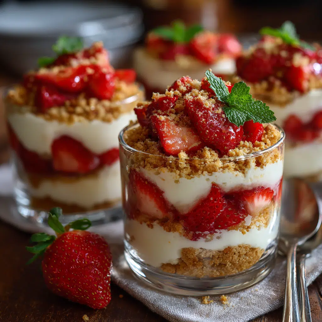 Gluten Free Strawberry Cream Dessert Cups