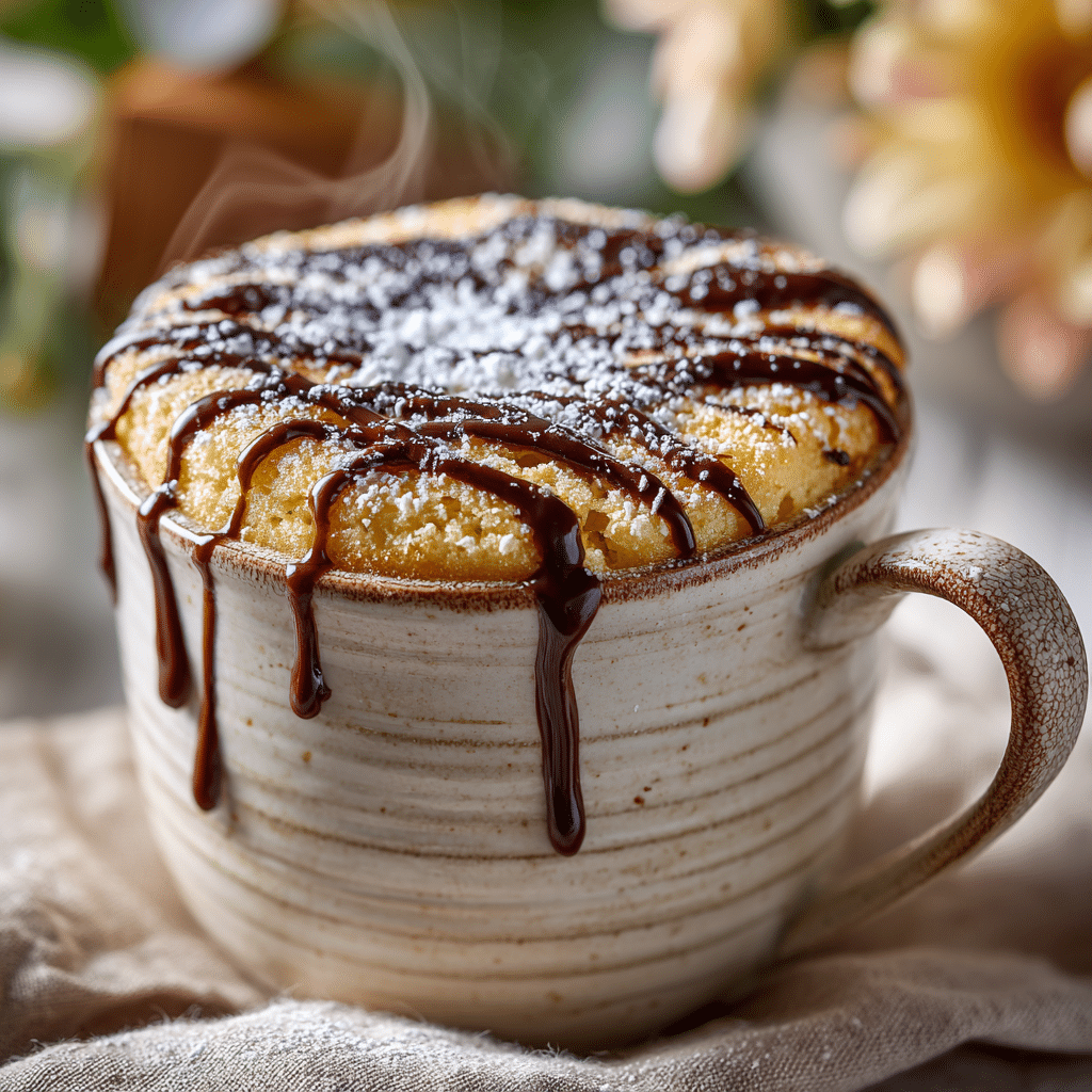 Moist Eggless Vanilla Mug Cake in Microwave