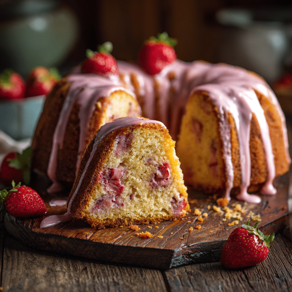 Classic Strawberry Pound Cake