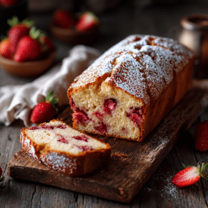 One-Bowl Strawberry Pound Cake