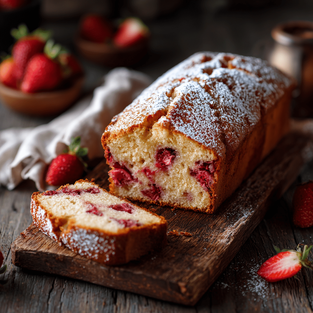 One-Bowl Strawberry Pound Cake