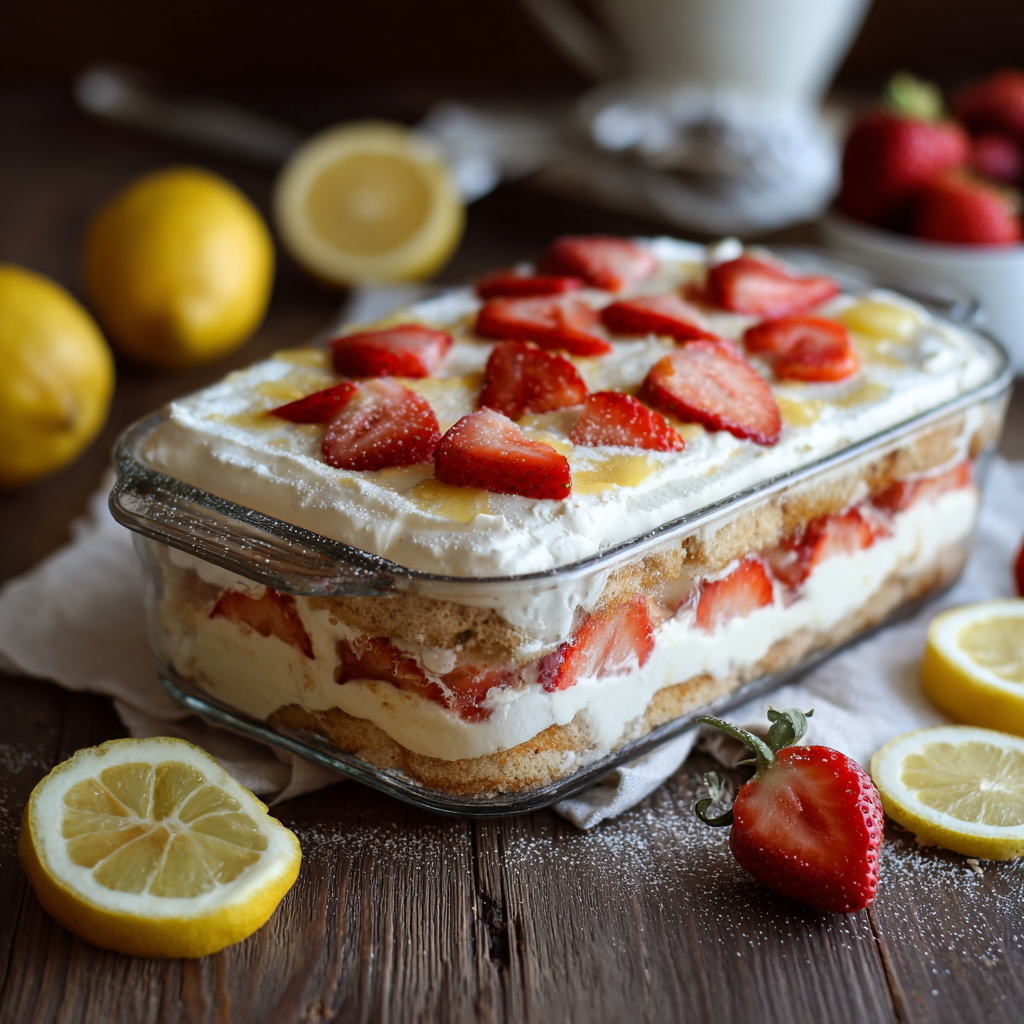 Strawberry Lemon Icebox Cake