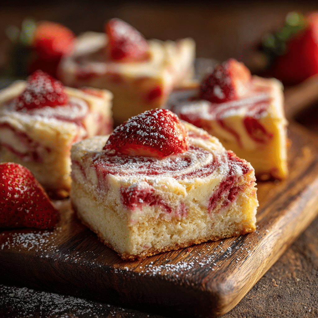 Strawberry Cheesecake Sheet Cake Bars