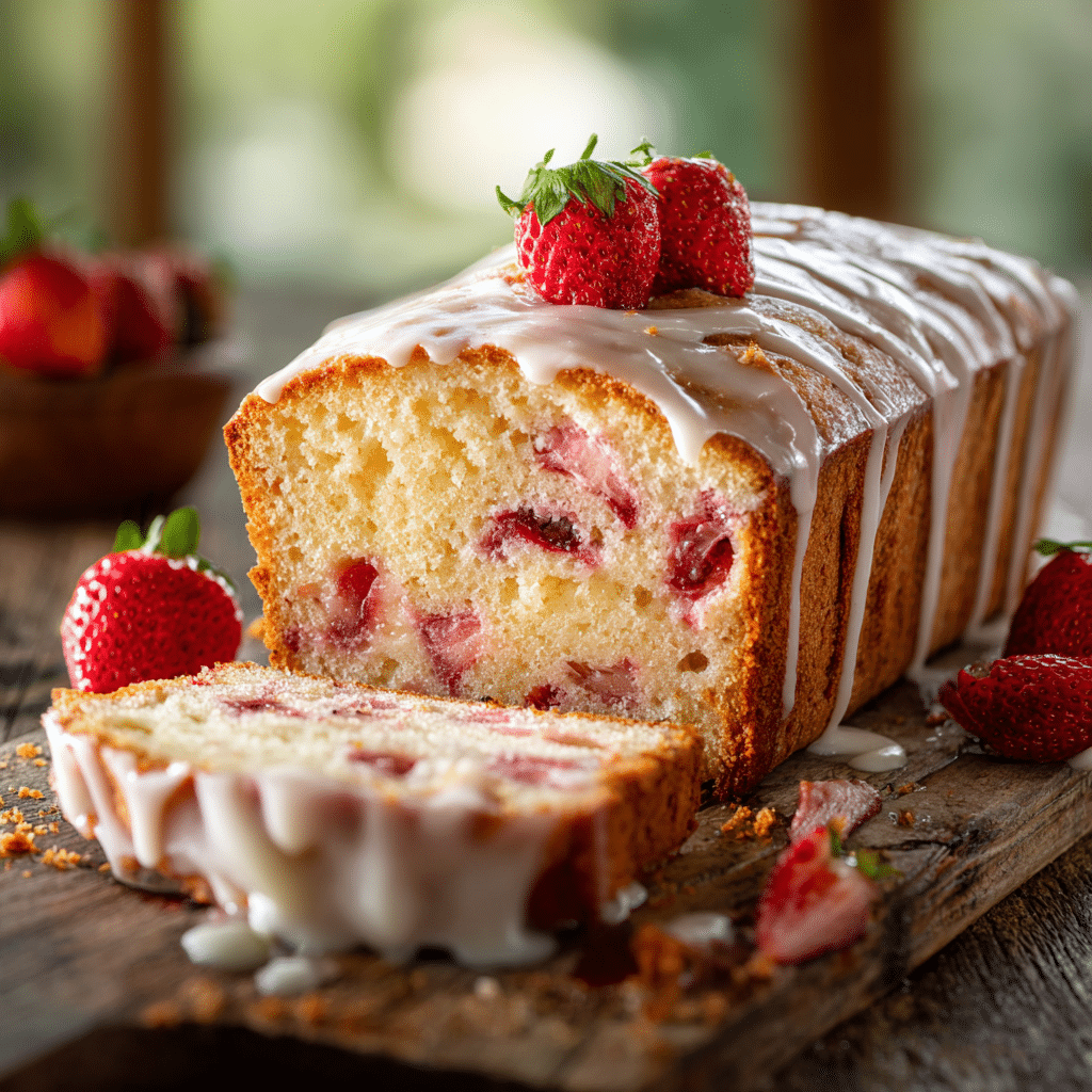 Strawberry Cream Cheese Pound Cake