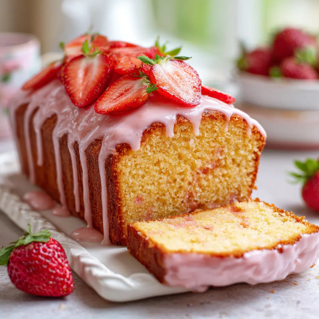 Strawberry Glazed Pound Cake