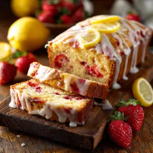 Strawberry Lemon Pound Cake