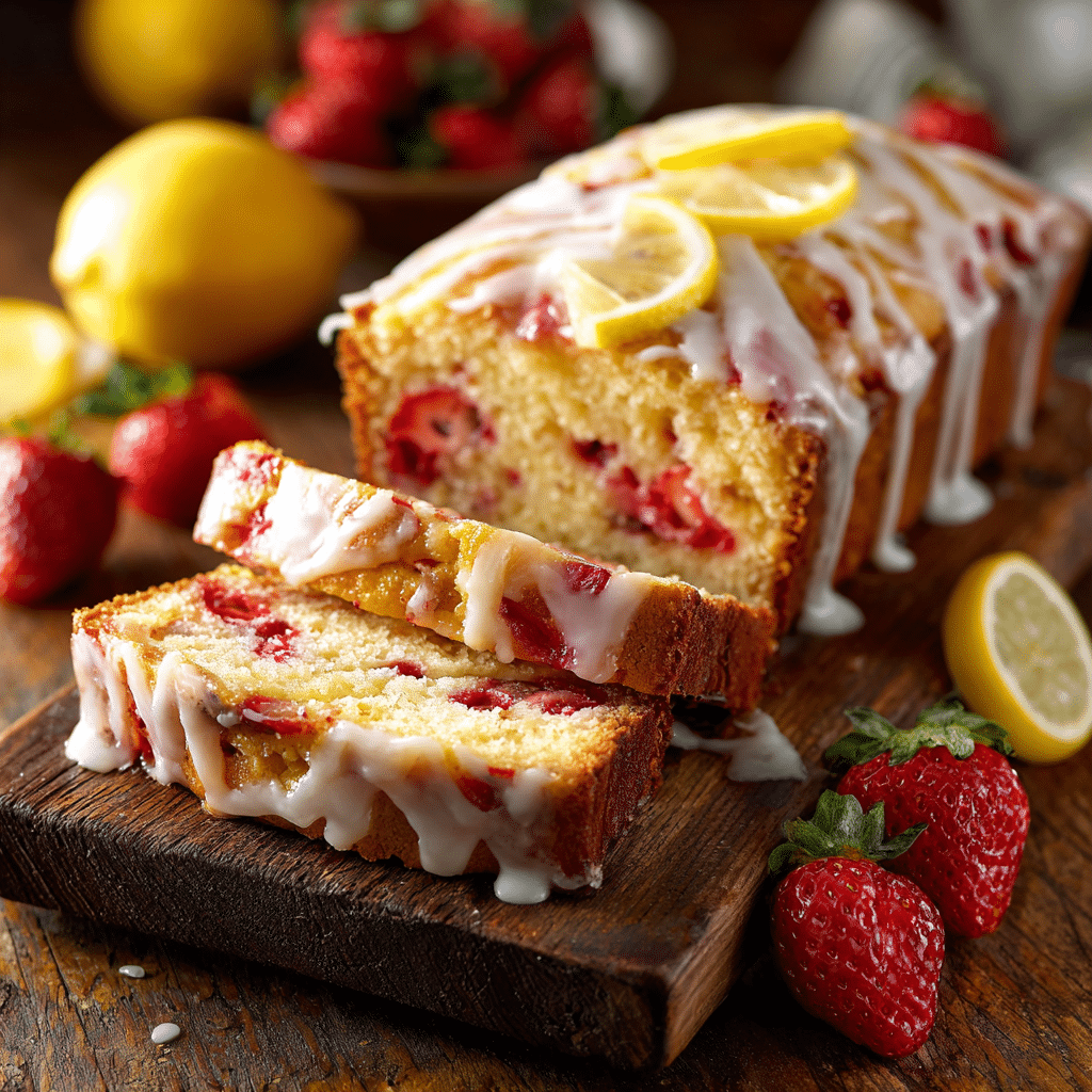Strawberry Lemon Pound Cake