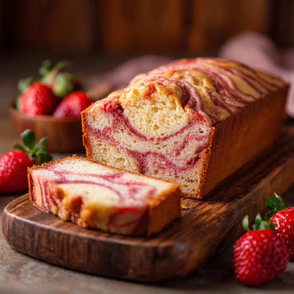 Strawberry Marble Pound Cake