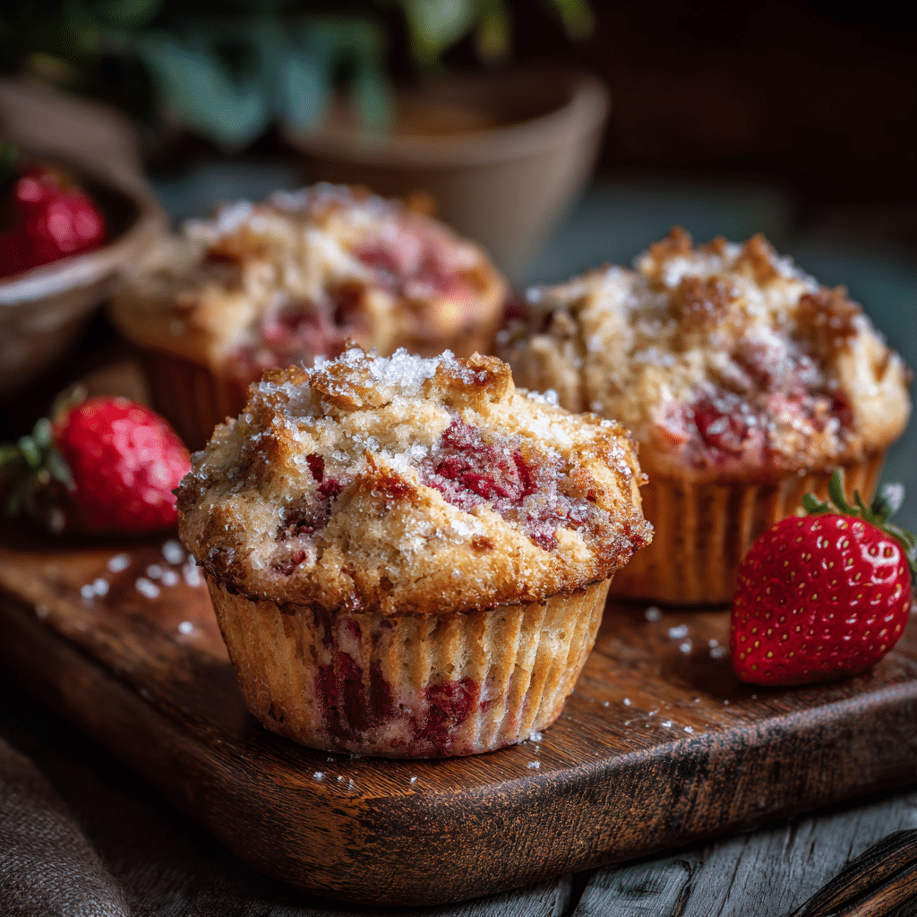 Strawberry Pound Cake Muffins