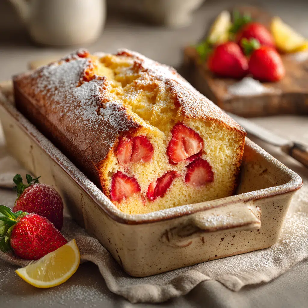 Strawberry Pound Cake in Loaf Pan