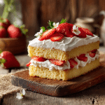 Strawberry Shortcake Vanilla Sheet Cake