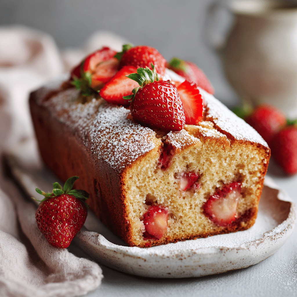 Strawberry Vanilla Bean Pound Cake