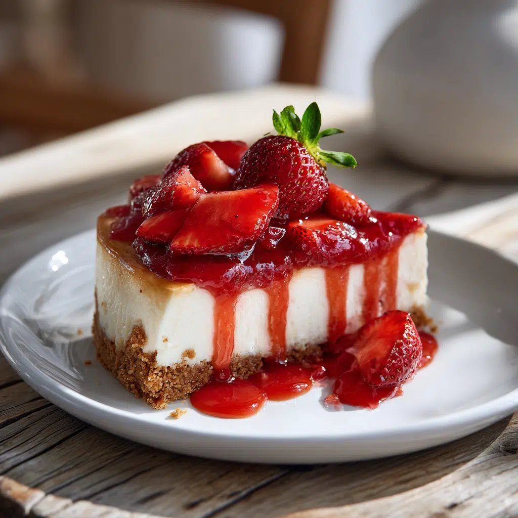 Strawberry Cheesecake Using Strawberry Sauce