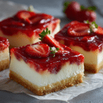 Strawberry Cheesecake Tray Bake