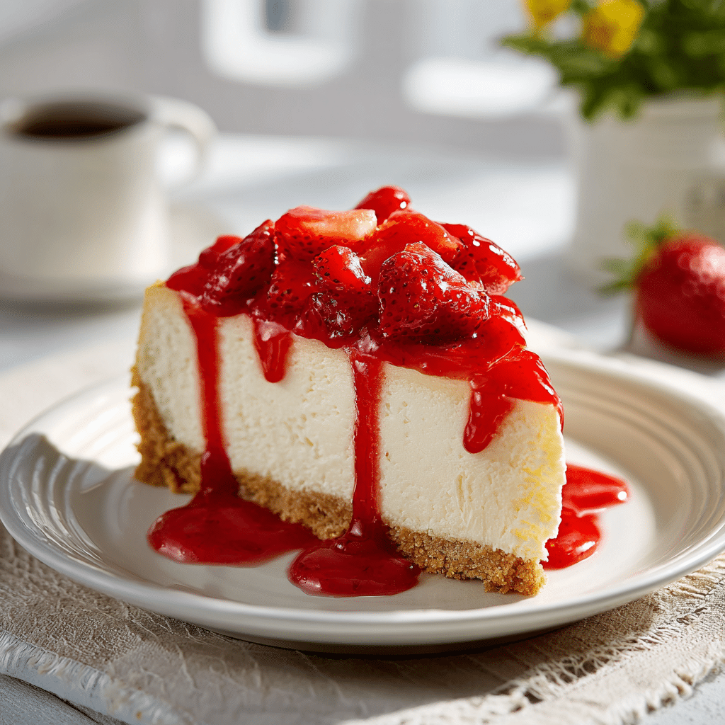 Strawberry Cheesecake with Homemade Purée: A Sweet Slice of Happiness