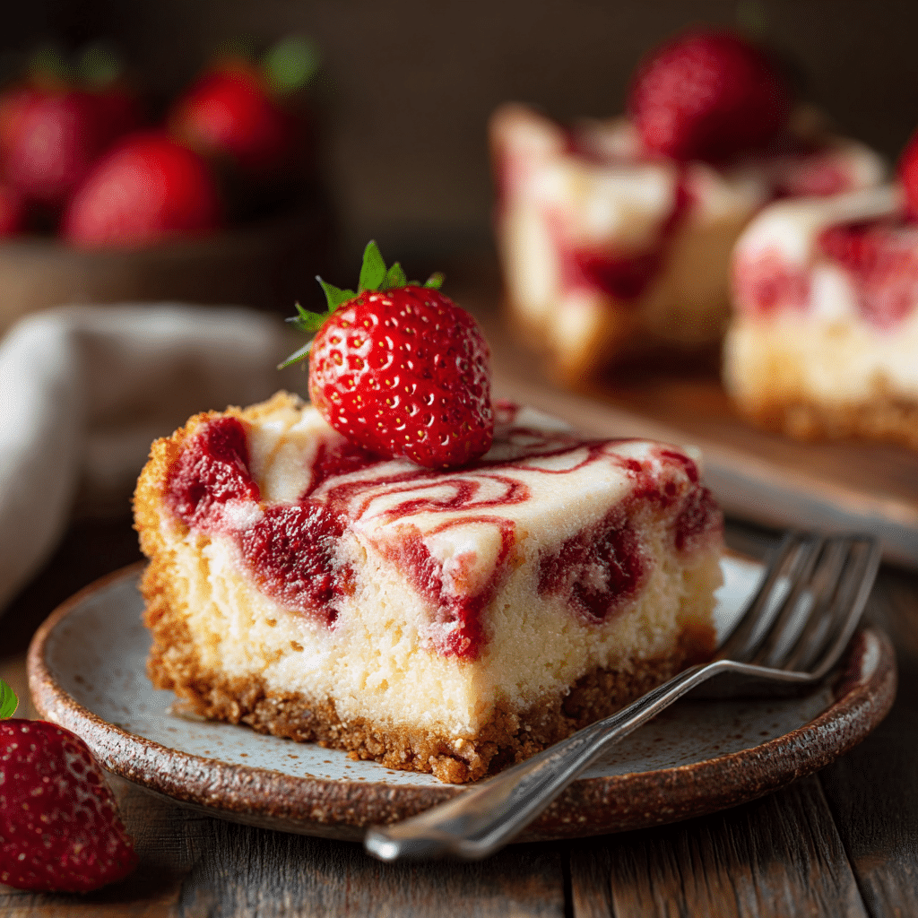 Strawberry Cream Cheese Cake Bars – Soft, Sweet & Creamy