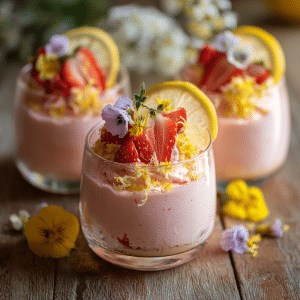 Strawberry Lemon Mousse Cups