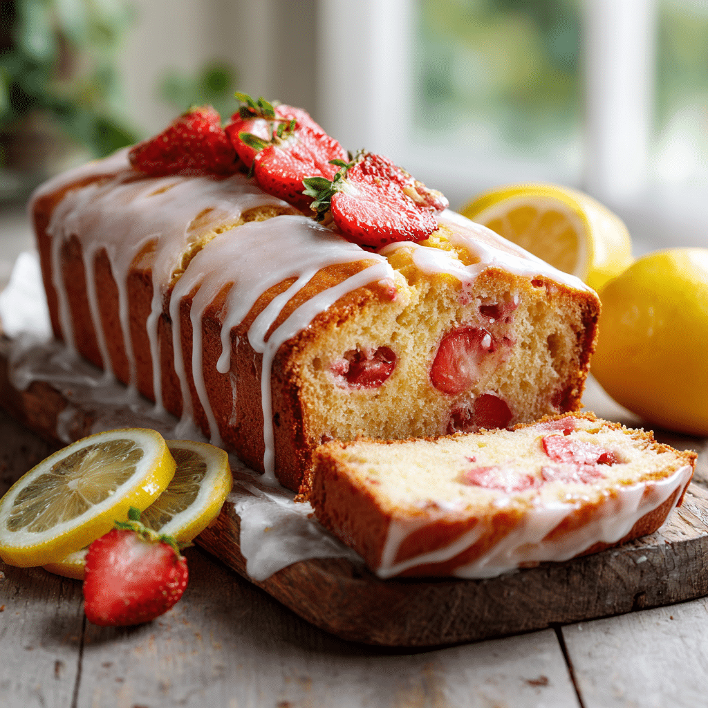 Strawberry Lemon Pound Cake