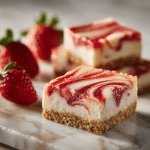 Strawberry Purée Cheesecake Bars