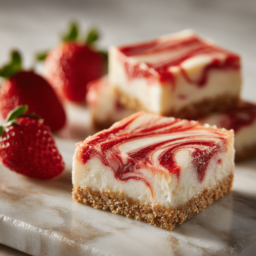 Strawberry Purée Cheesecake Bars