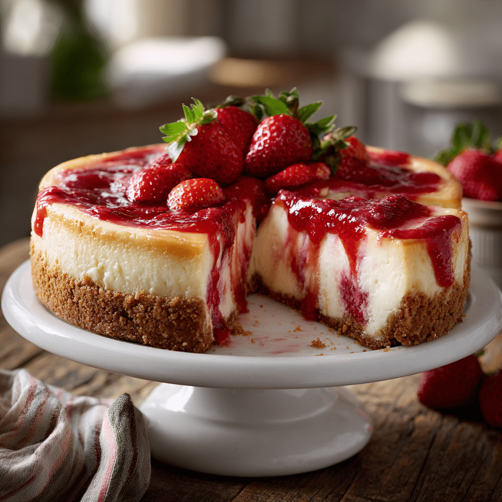 Strawberry Swirl Cheesecake Recipe