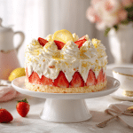 Strawberry Lemon Chiffon Cake
