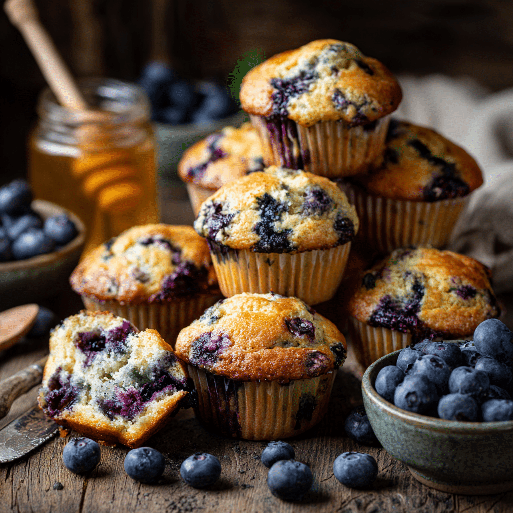Moist Blueberry Muffins