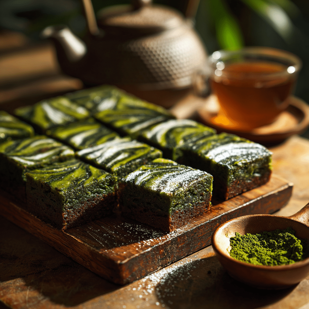 Quick 5-Ingredient Matcha Brownies