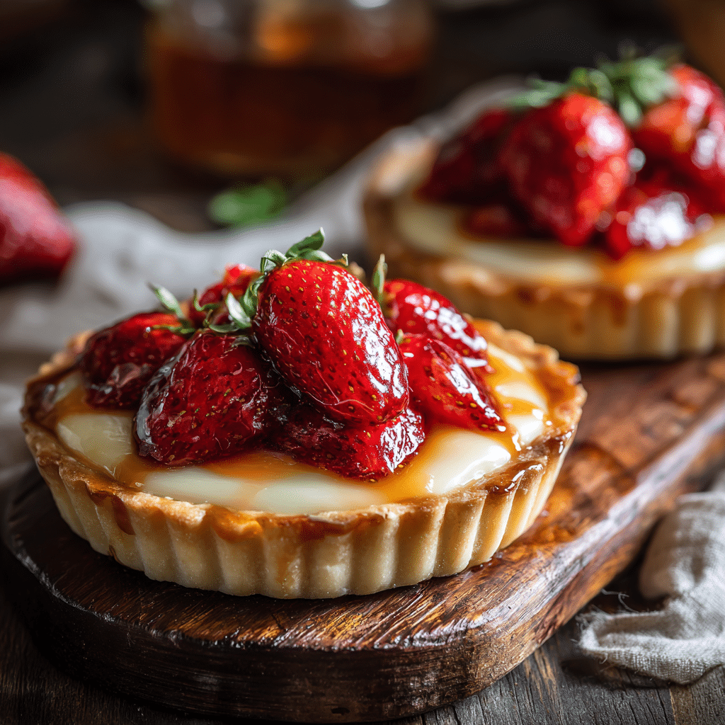 Strawberry Tart with Custard