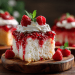 Raspberry Jello Poke Cake
