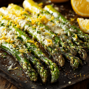 Healthy Roasted Asparagus with Parmesan