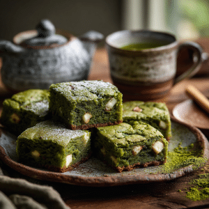 Gluten-Free Matcha Mochi Brownies